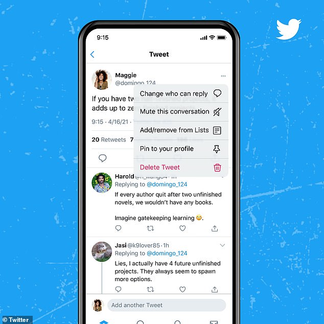 Twitter updated its reply control feature to allow users to decide who can reply to their tweets even if they are sent
