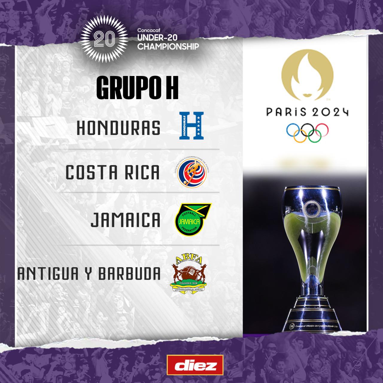 $!Honduras, en el premundial Sub-20 que sede, se enfrentará a Costa Rica, Jamaica y Antigua y Barbuda rumbo a los Juegos Olímpicos